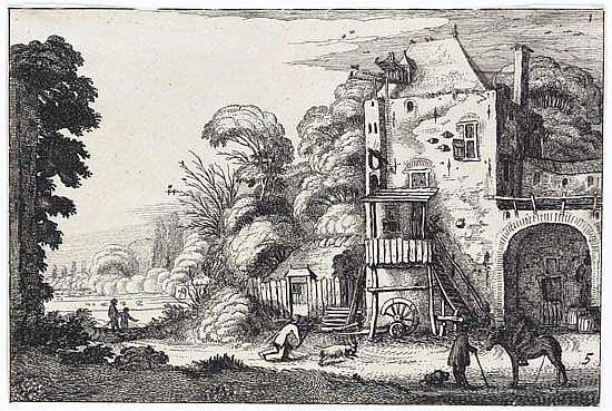 JAN VAN DE VELDE II Three etchings.