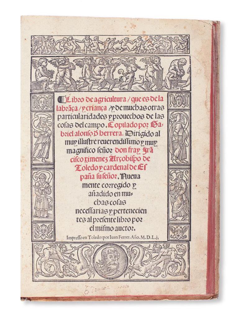 AGRICULTURE. Herrera, Gabriel Alonso de. Libro de agricultura. 1551