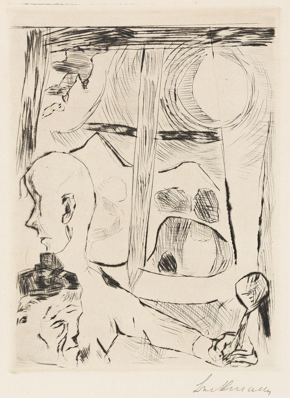 MAX BECKMANN Die Fürstin: Illustration zu Kapitel 3.