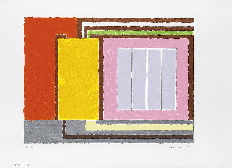 PETER HALLEY Untitled (Pink and Orange Cells).
