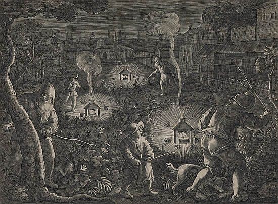 OLD MASTER PRINTS Three engravings.