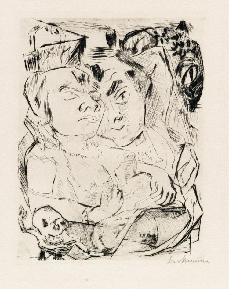 MAX BECKMANN Die Fürstin: Zweite Illustration zu Kapitel 5.