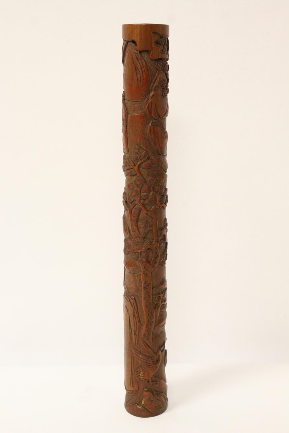 Unusual bamboo carved incense holder
