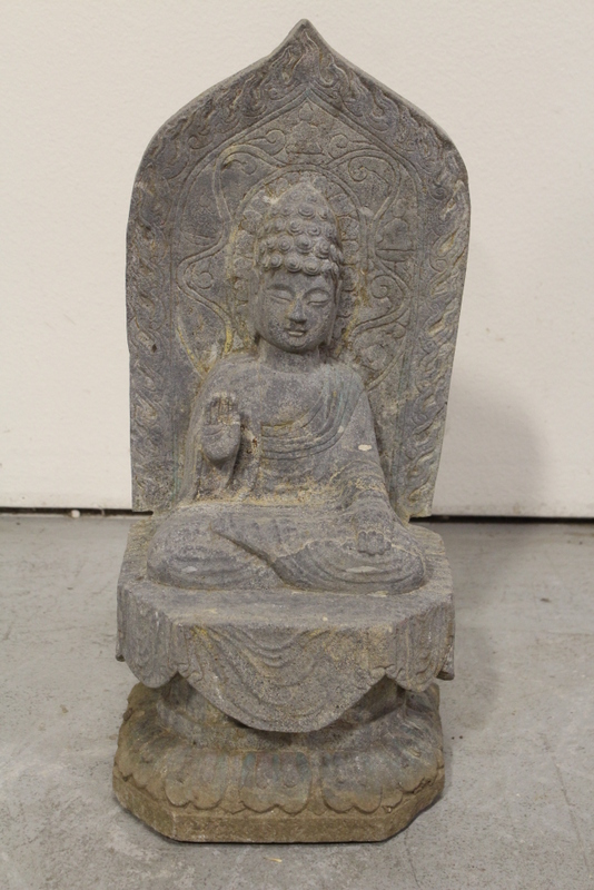 Chinese stone carved seated Buddha