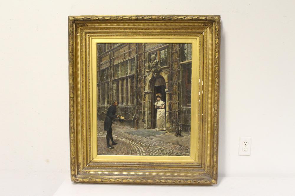 large oil on canvas painting by William Logsdail