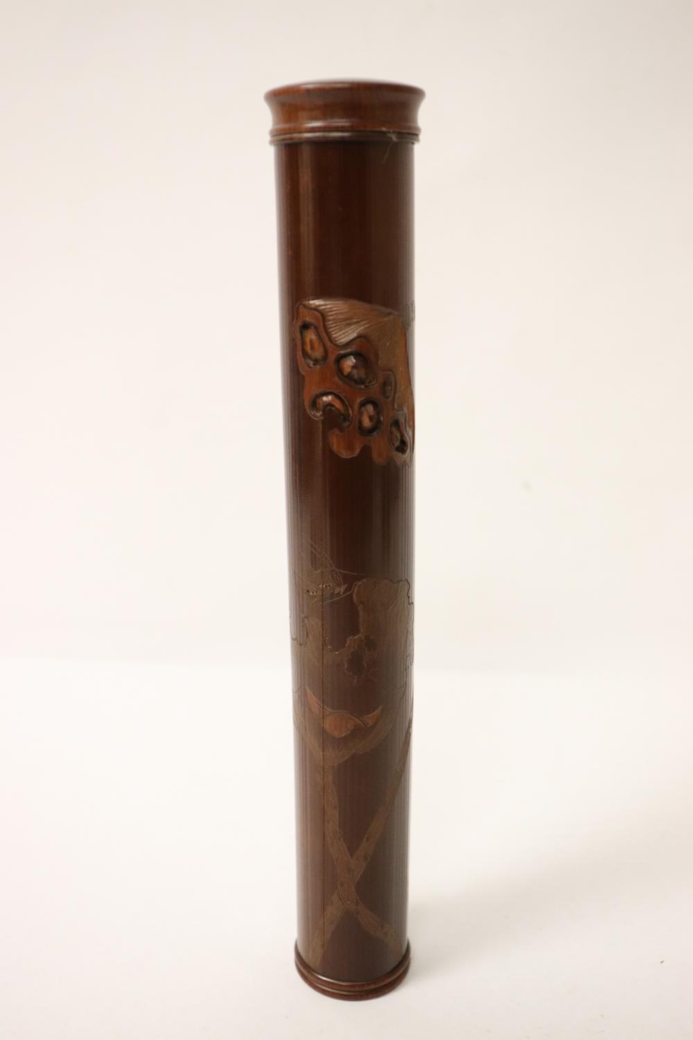 Unusual Chinese wood carved incense holder