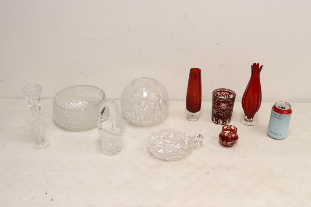 Lot of 9 fine cut crystal pieces