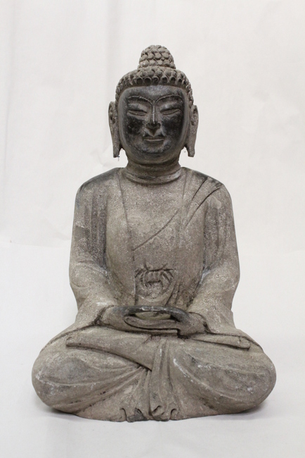 Chinese stone carved seated Buddha