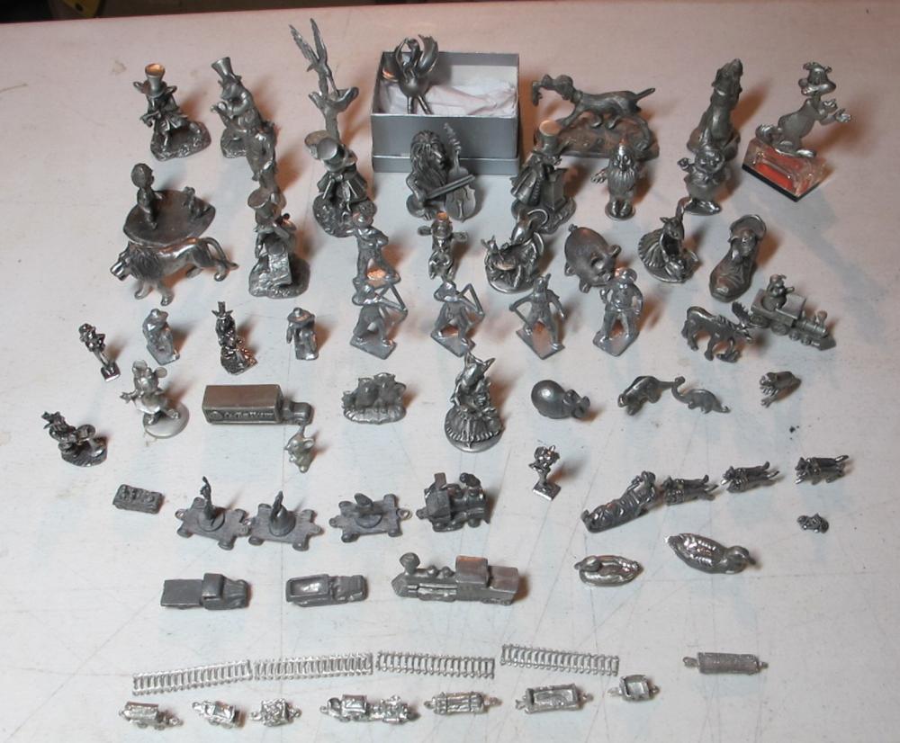 BIG LOT 60+ PEWTER FIGURINES TRAIN SETS DISNEY...