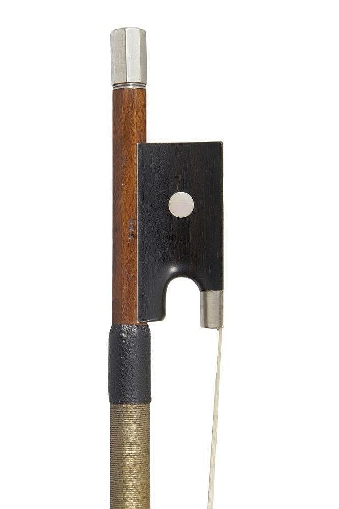 A SILVER-MOUNTED VIOLA BOW W.E. HILL & SONS (fl London, 1887-1992)