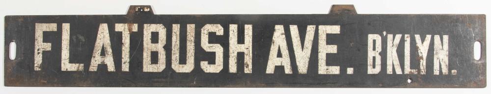 Vintage Flatbush Avenue, Brooklyn street sign.