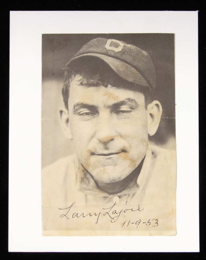 Larry Lajoie autographed photograph