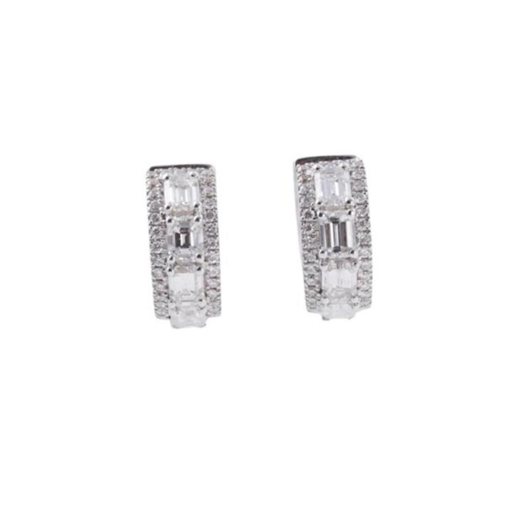 Roberto Coin 18k Gold Diamond Hoop Earrings