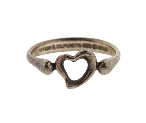 Tiffany & Co Elsa Peretti Sterling Open Heart Ring