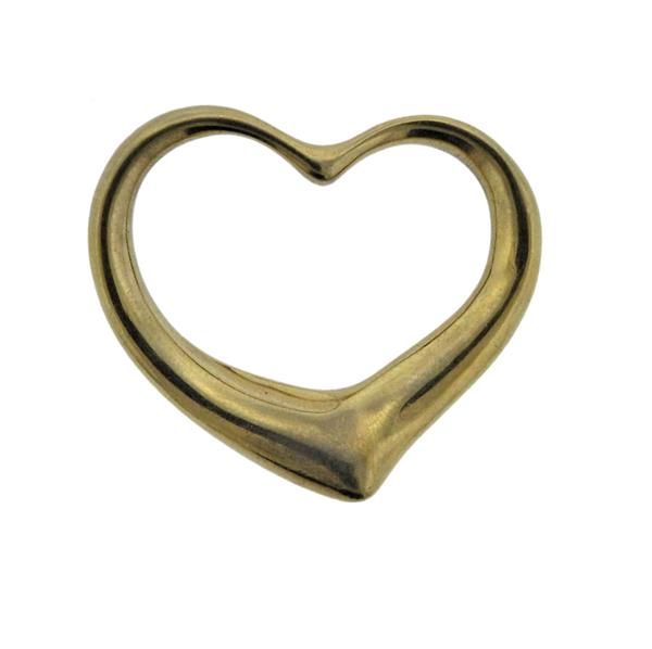 Tiffany & Co Elsa Peretti 18K Gold Open Heart Pendant