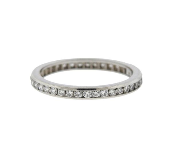Tiffany & Co Platinum Diamond Eternity Band Ring