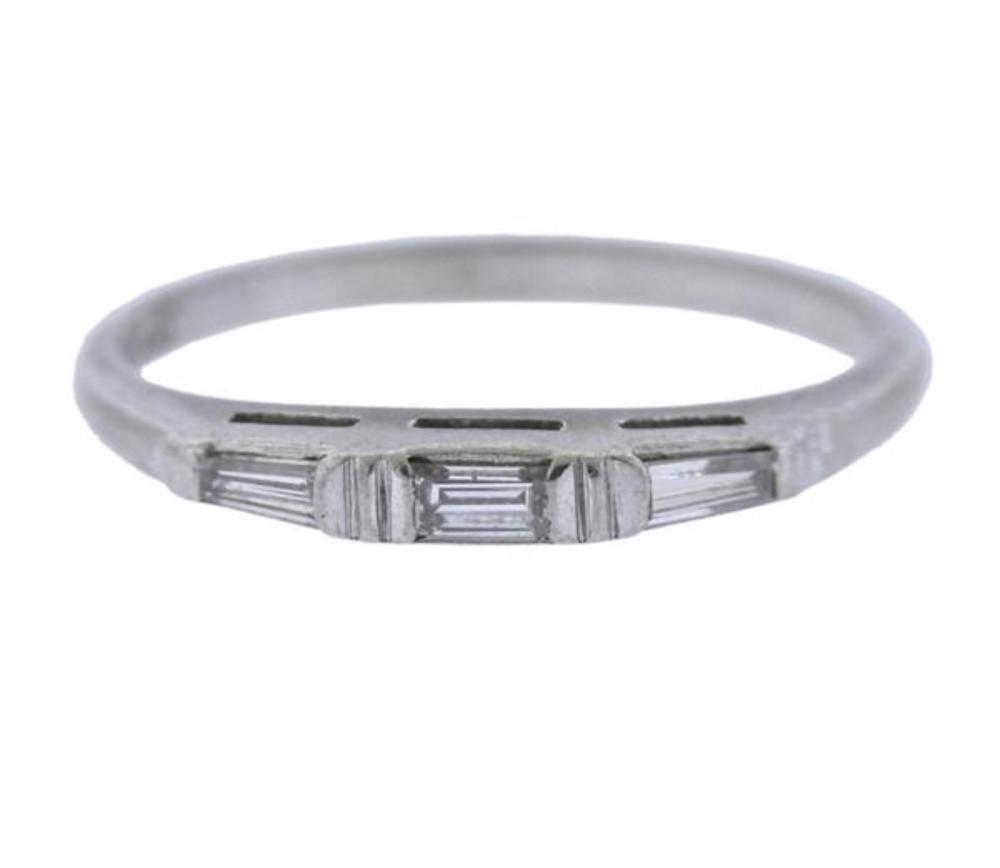 Platinum Diamond Half Band Ring