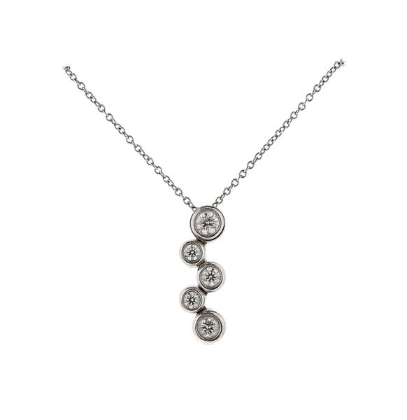 Tiffany & Co Bubble Platinum Diamond Pendant Necklace