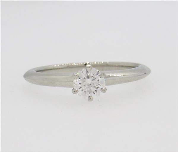 Tiffany & Co. Platinum 0.41ct Diamond Engagement Ring