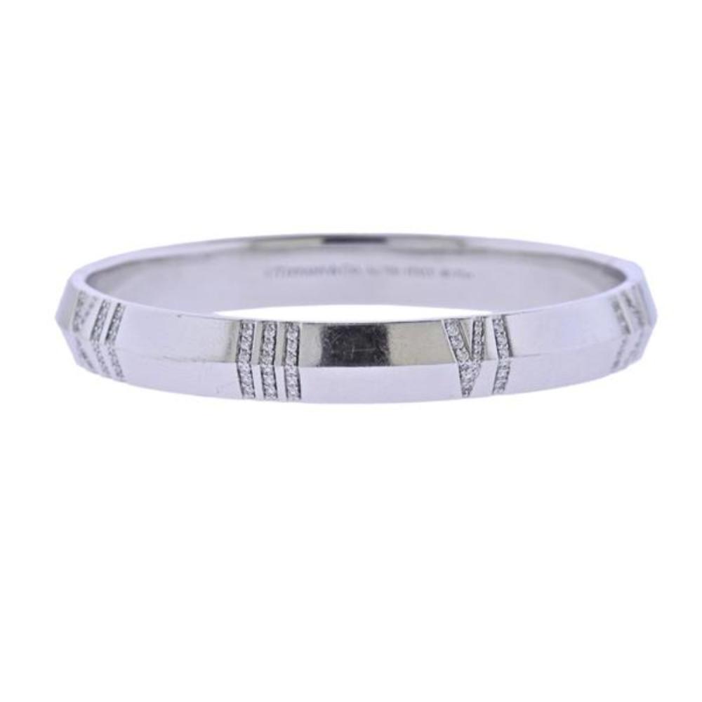 Tiffany & Co X Closed Narrow Hinged Gold Bangle