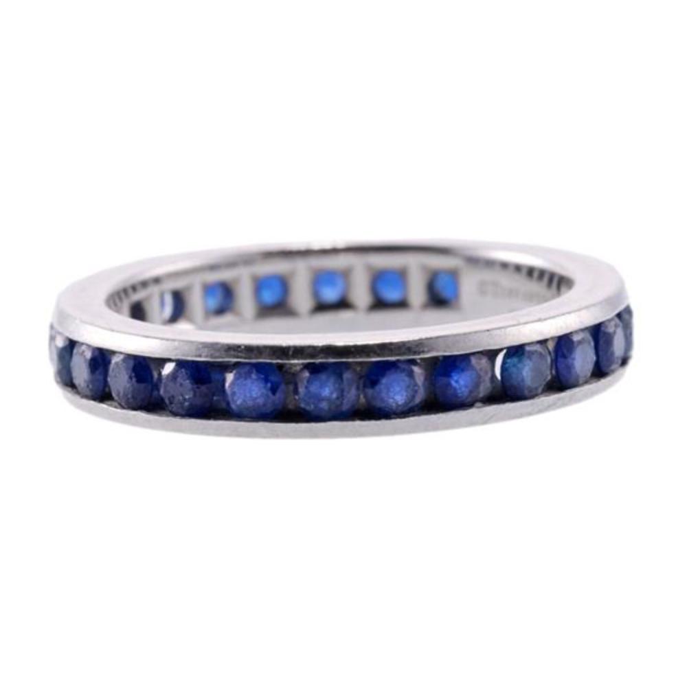 Tiffany & Co Platinum Sapphire Eternity Wedding Band Ring