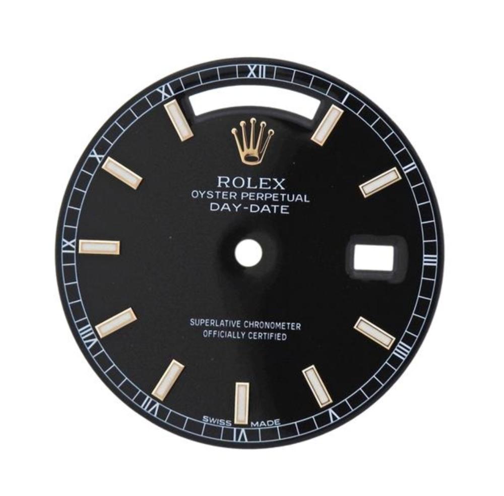Rolex President Oyster Day Date Watch Black Dial