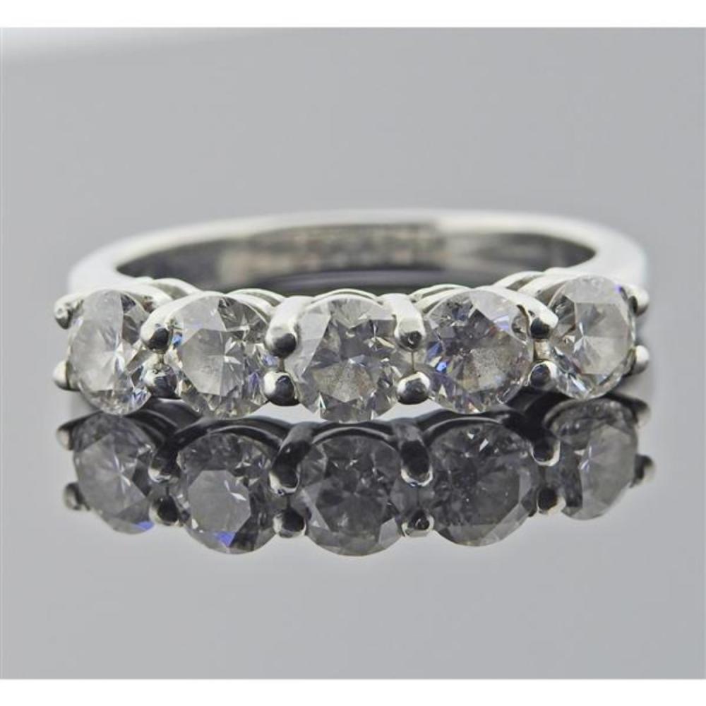 Platinum Diamond Half Band Ring