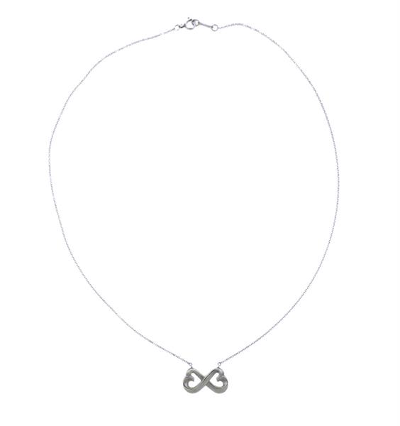 Tiffany & Co Paloma Picasso Sterling Double Loving Heart Necklace