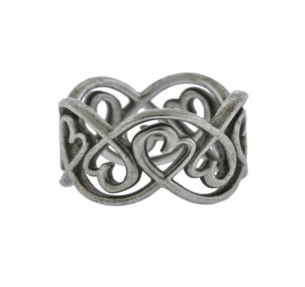 Tiffany & Co Paloma Picasso Sterling Loving Heart Band Ring