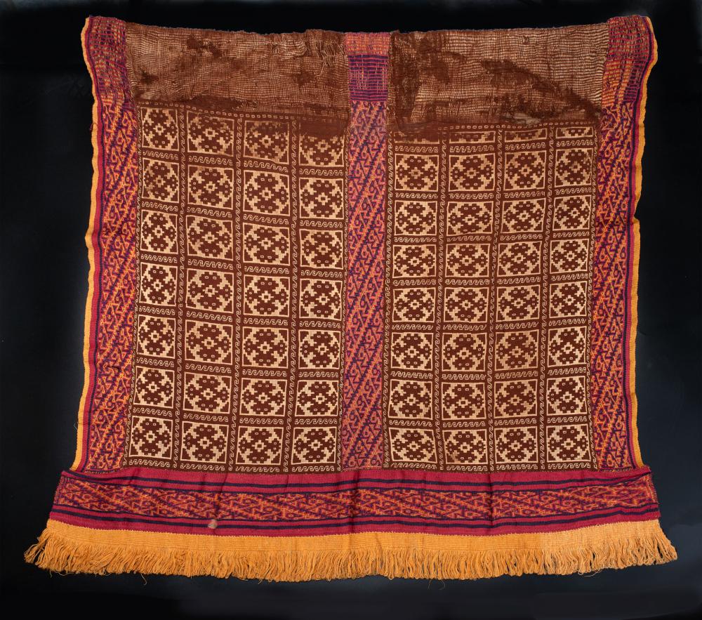 A Double-Cloth Mantle with Checkerboard Pattern