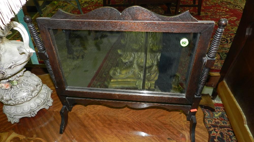 antique shaving / vanity top dressing mirror