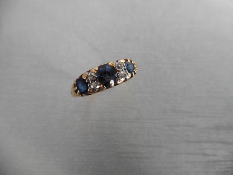 vintage sapphire and diamond ring