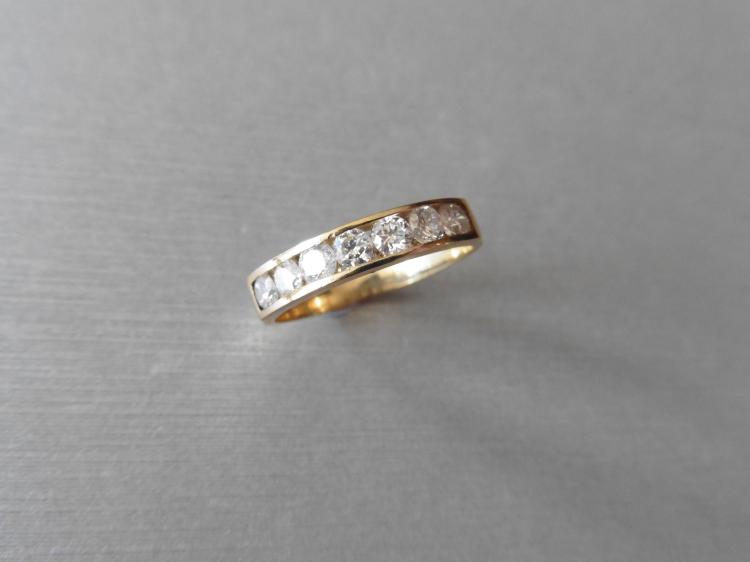 yellow gold eternity style diamond ring