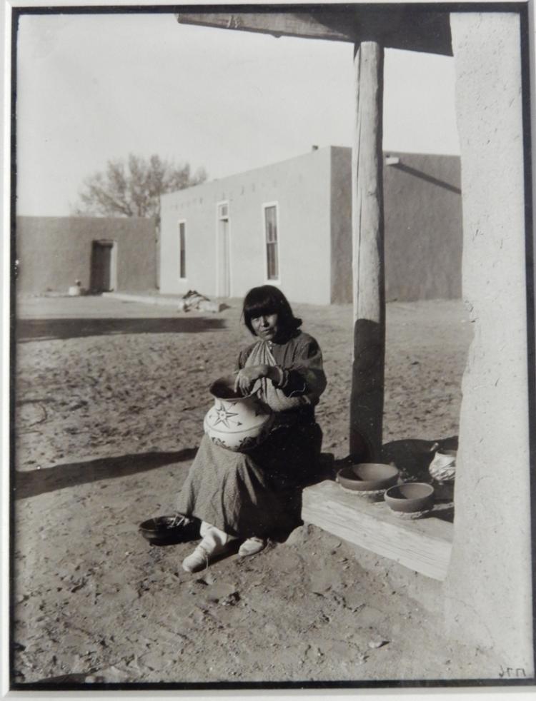 Silver Gelatin Photograph of Maria Martinez San Ildefonso Pueblo Potter