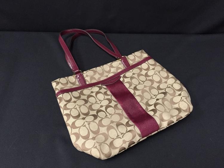 Vintage COACH Signature Handbag.
