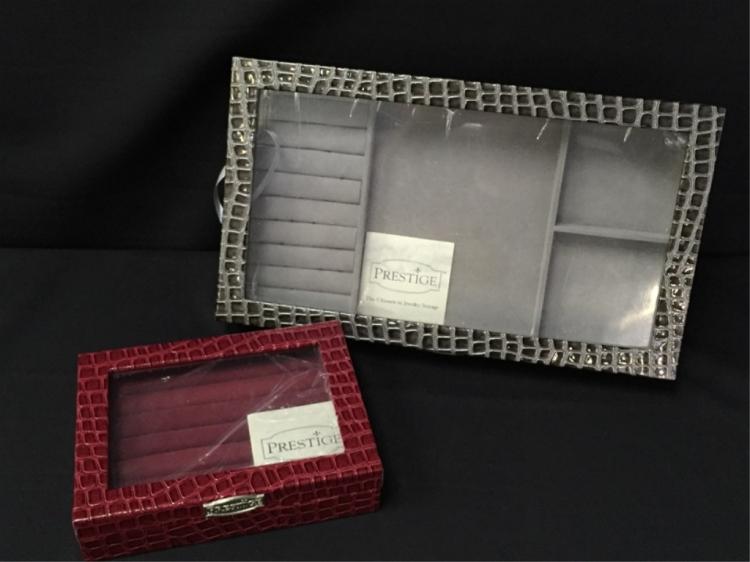 Lot (2) Vintage Prestige Jewelry Storage Boxes.