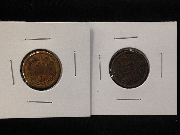 Lot of (2) Civil War Tokens 1860's