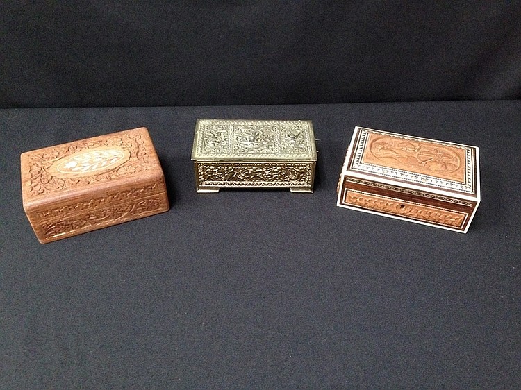 Lot of (3) Vintage Jewelry Boxes