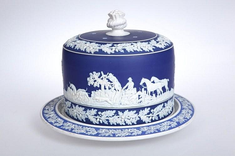 A 19th century blue jasper cheese dome and