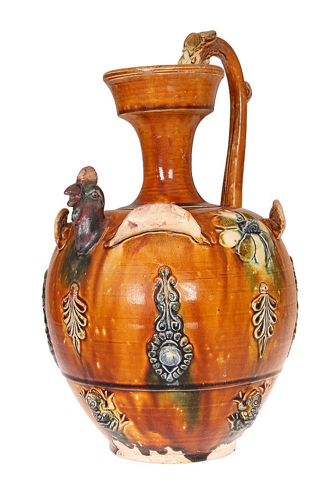 A Chinese chicken-head ewer