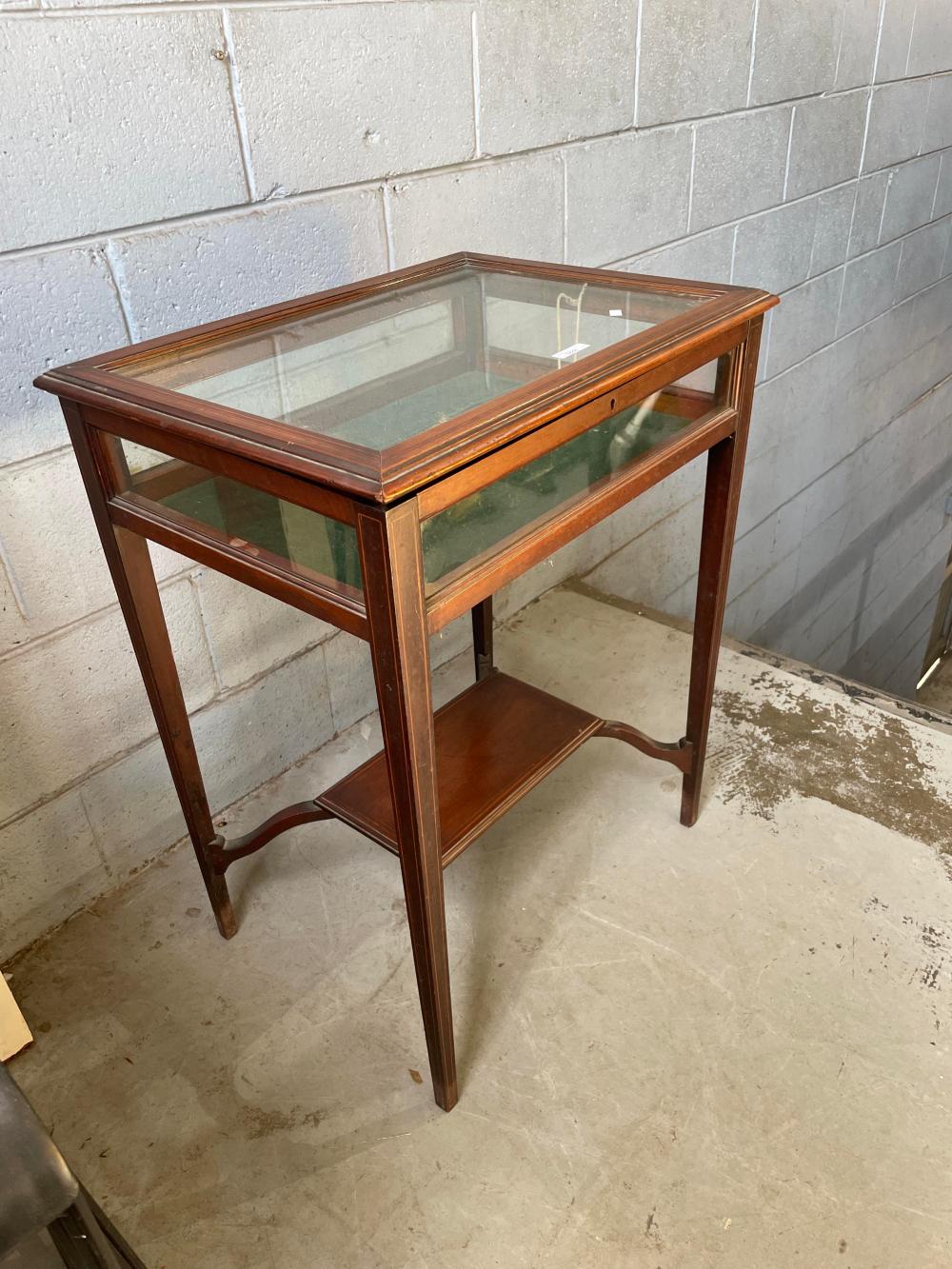 Antique mahogany display case
