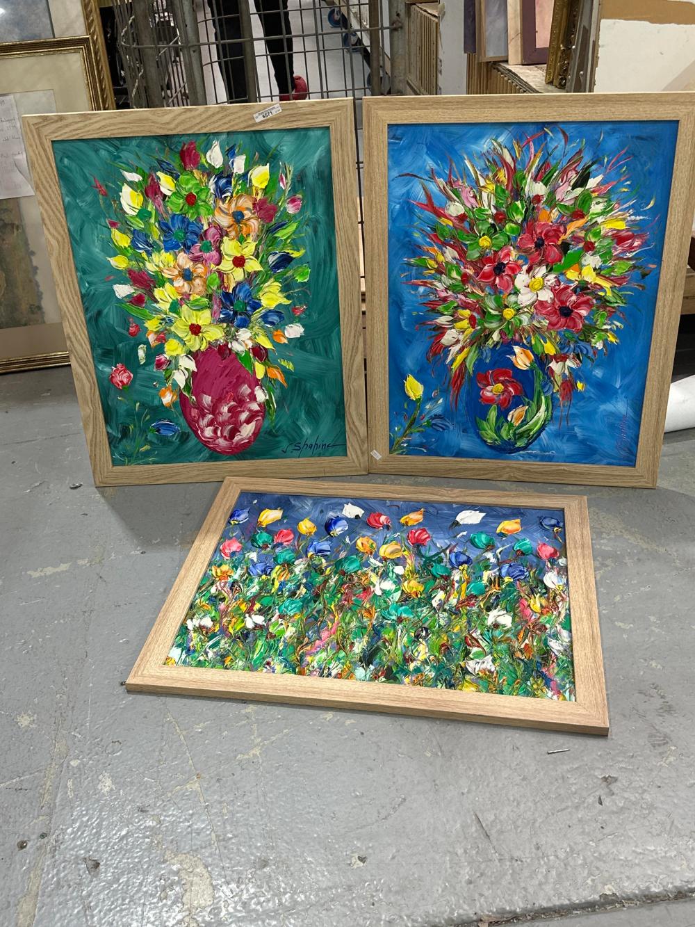 3 x Jack Shahine framed oil paintings