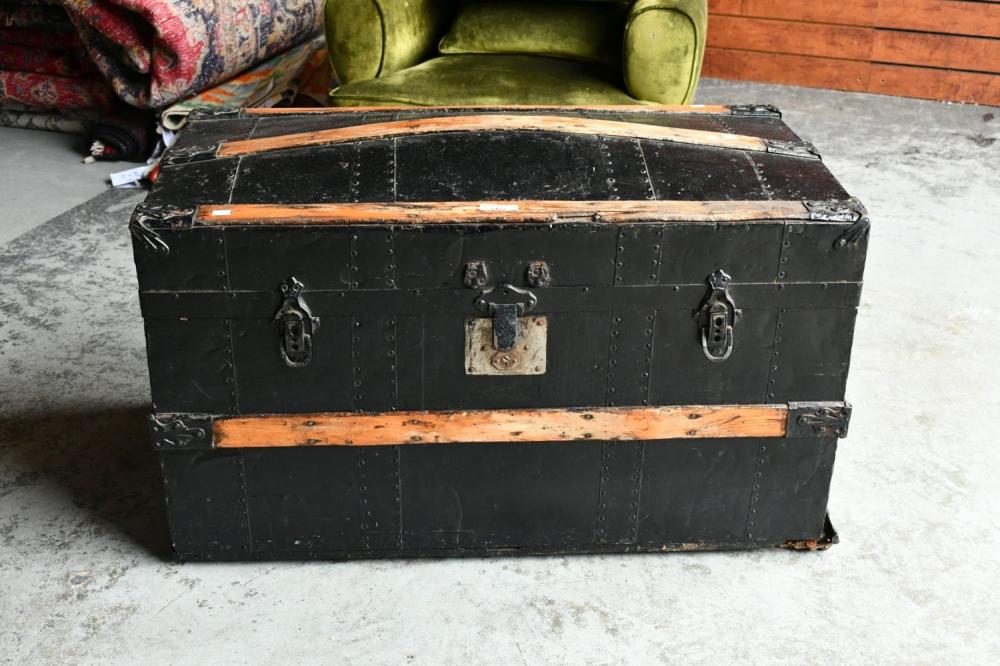 Antique Steamer Trunk - dome top