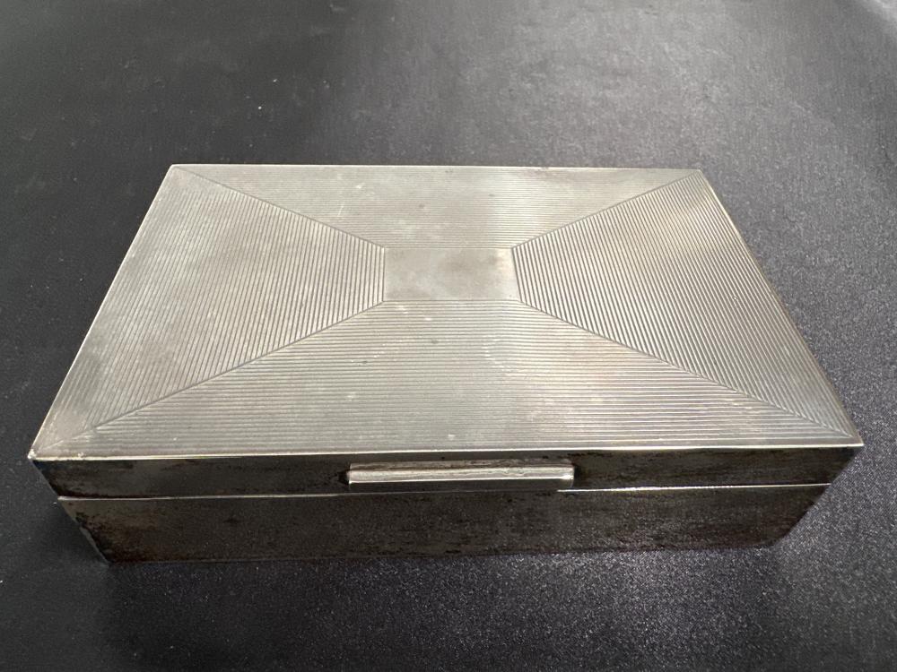 Hallmarked sterling silver cigarette box