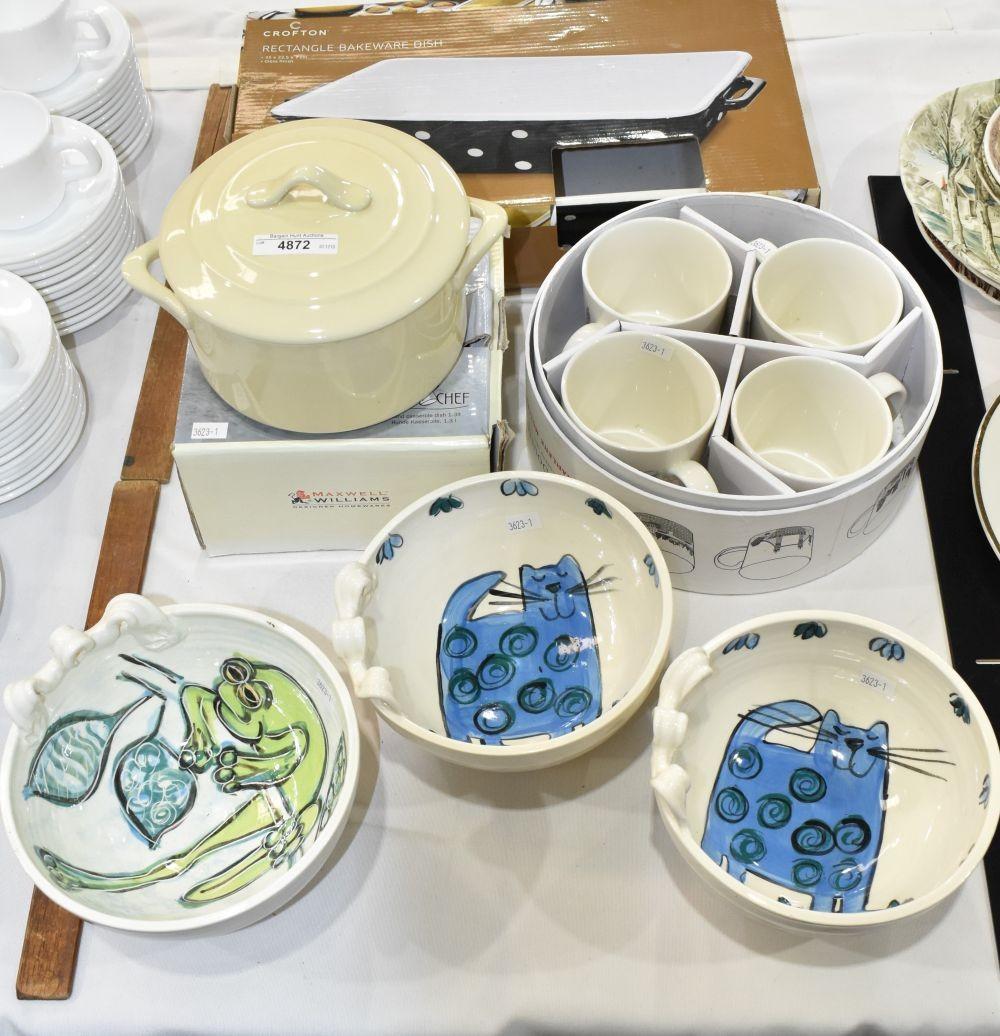 Assorted Kitchenware - including glazed pottery bowls