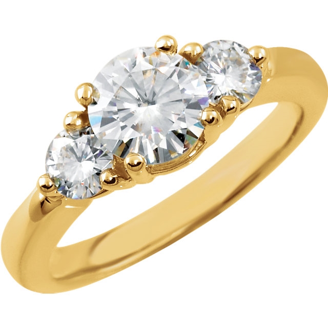 Charles & Colvard Moissanite® 3-Stone Engagement Ring