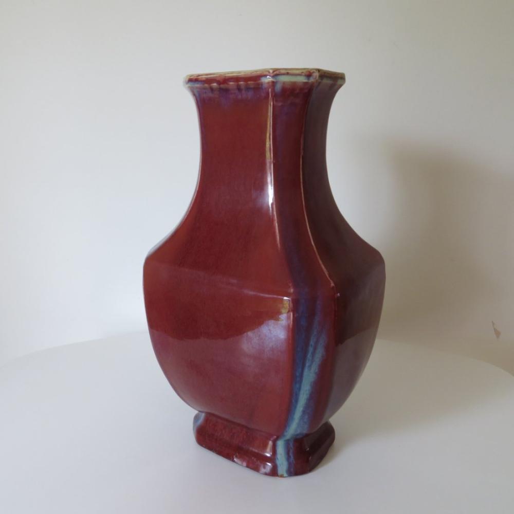 Chinese Qing Dynasty Oxblood Porcelain Vase