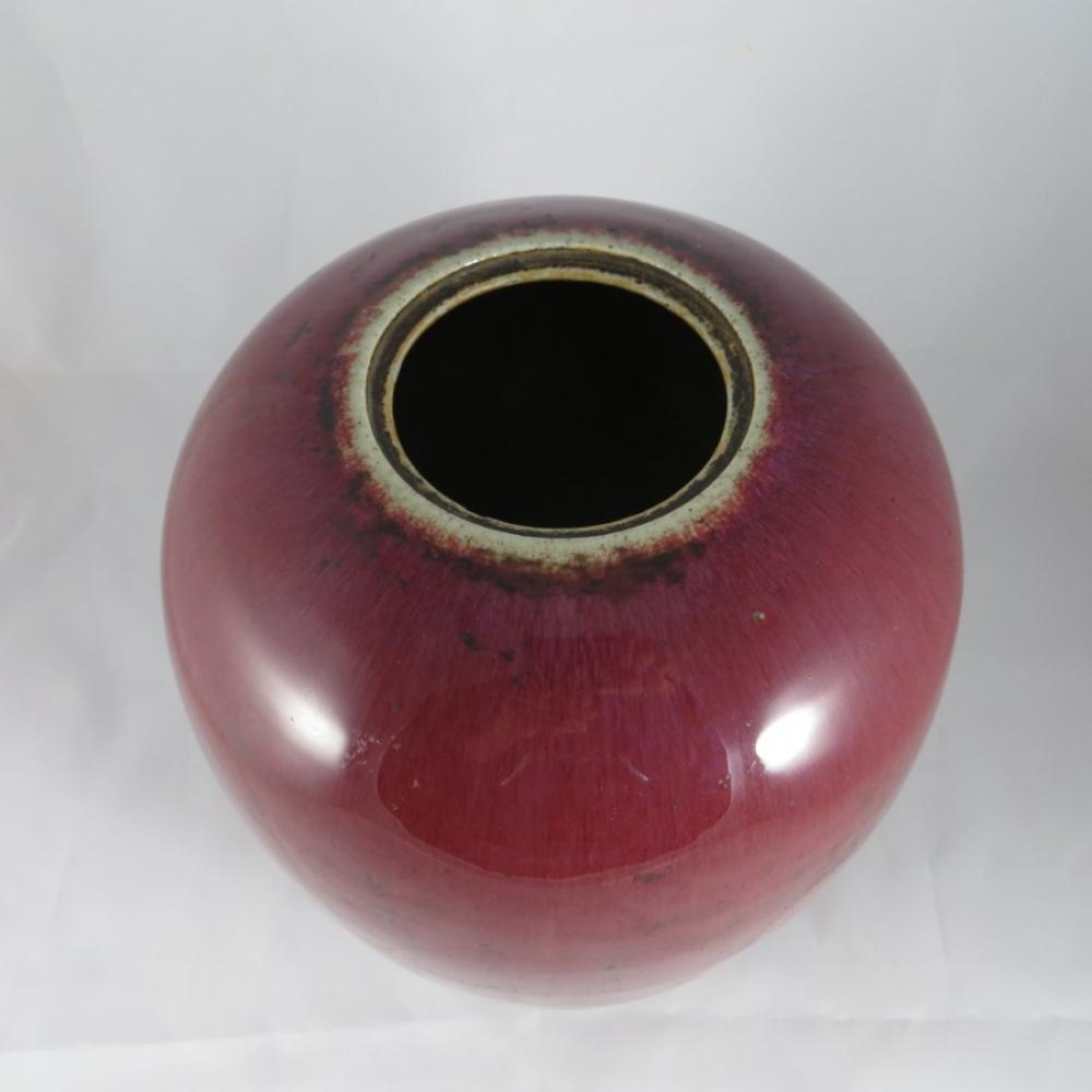 Chinese Qing Dynasty Oxblood/Flambe Glazed Vase