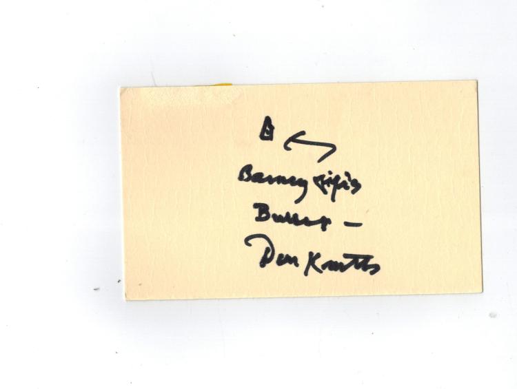 Don Knotts Hand Drawn+Signed Sketch