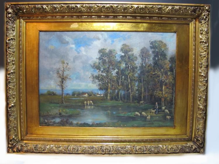 Charles Emile JACQUE (1813-1894) French artist painting